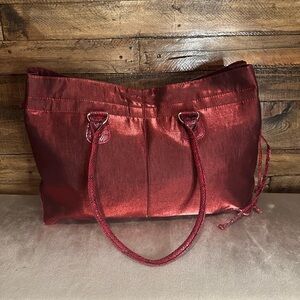 Faux Snakeskin Trimmed Travel Tote Bag by Queen Latifah
